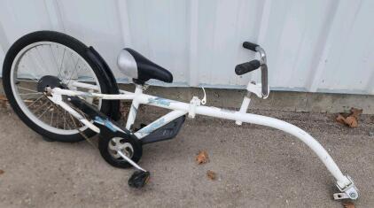 (White) 20" WeeRide Co-Pilot Tag-Along Bike Trailer