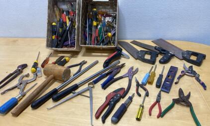 Variety of Tools - Saws - Pliers- Wrenches - Hammers and So Much More