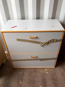 2-Drawer Lateral Filing Cabinet, Light Gray with Wood Trim, Includes Hanging File Folders, 36"x18"x30"