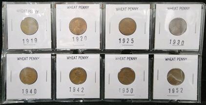 (8) 1910-1952 Wheat Penny Coins