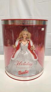 Barbie Holiday Celebration Special 2001 Edition NRFB, Original Box, Blonde, UPC 074299296644