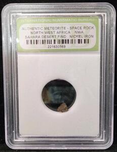 (1) Authentic Nickle Iron Meteorite Space Rock North West Africa