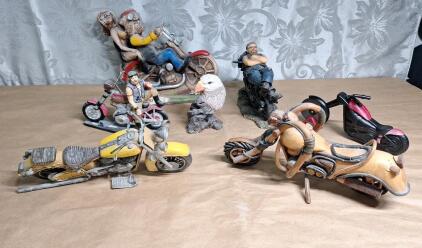 (7) Assorted Pieces Of Motorcycle Memorabilia