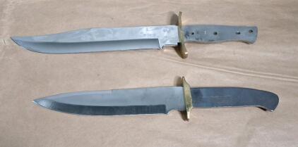 (1) Full Tang 10" Bowie Knife Blade Blank & (1) Full Tang 8" Bowie Knife Blade Blank