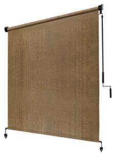 (1) Outdoor Roller Shade 8'W X6'T, Walnut Exterior Cordless Patio Roll Up Shades for Outside Pergola Porch, Outdoor Blinds for Patio<br/><br/>