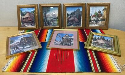 Framed Art - Assorted Cottages - 10.5x13 and 15x12