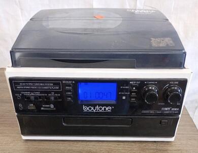 Boytone Multi-function Stereo: Turntable CD Cassette Bluetooth USB/SD Recording