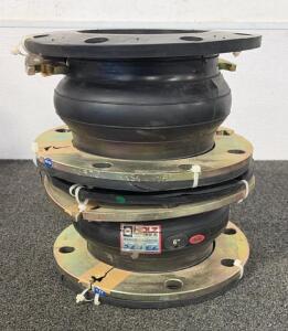 HOLZ 320 EZ 6" Rubber Expansion Joint, ANSI 150 Flange, EPDM, 225 psi Max, 8" Face-to-Face