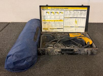 (1) DeWalt SDS Plus Rotary Hammer Drill And (1) Unknown Size Tarp