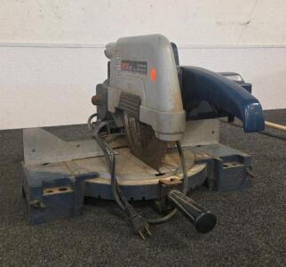 Ryobi 10" Compound Miter Saw, Corded Electric, 15A Motor, Blade Installed, Dust Port (Tested and Works)