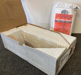 Daltile Restore Bright White 4&frac14;"x4&frac14;" Ceramic Wall Tile + ARDEX Feather Finish 10lb Bag