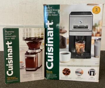 Cuisinart Custom Grind & Brew DGB-3Q Coffee Maker & Supreme Grind Burr Mill DBM-8 Bundle