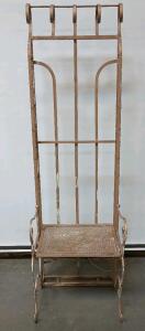 Vintage -Style Metal Folding Hall Tree, L=22" W=20" H=73 1/4"