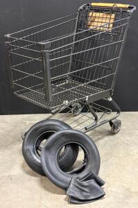 Shopko Shopping Cart & (2) Pneumatic Rubber Tires