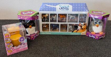 Vintage Furby 70-800 Lot, Spirit Riding Free 10-Piece Horse Set, Pooparoos Surpriseroos, NIB