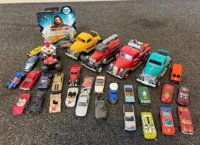 Hot Wheels & Matchbox Die-Cast Lot &ndash; Cars, Trucks, Carded DC Aquaman Character Car