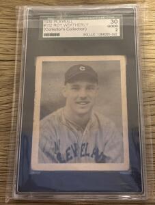 1939 Play Ball #152 Roy Weatherly Cleveland Indians SGC 2 GOOD Vintage Baseball Card