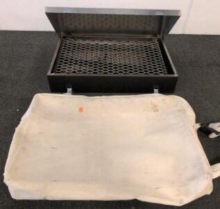 Portable Steel Campfire Grill with Folding Rack and Carry Case, 22x14" Cook Surface
