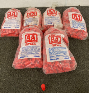 (6) Bags of Winchester 12ga Double A Red Wads