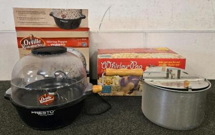 (2) Vintage Popcorn Makers: Orville Redenbacher & Whirley Pop