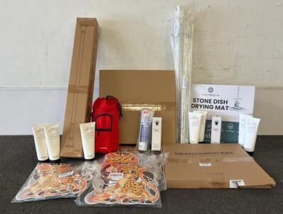 (1) Pull Out Cabiney Organizer (40cm Black), (1) Spotwrlls Stone Dish Drying Mat, Hygiene Products, And So Much More!!!