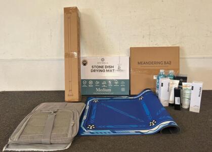(1) Dog Carrier, (1) Bottle Of Bellisso Biotin Shampoo, (1) Spotswell Stone Dish Drying Mat, And So Much More!!