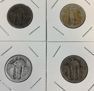 (4) Standing Liberty Quarter Dollar - 90% Silver