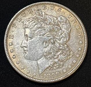 1890 Liberty Morgan Dollar 90% Silver Coin