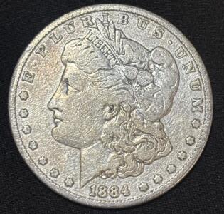 1884 Liberty Morgan Dollar 90% Silver Coin