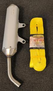 KTM OEM Exhaust Muffler 555.05.083.100 for 250 EXC TPI with Smittybilt 2"x30' 20,000lb Recovery Strap