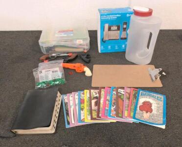 Mixed Lot: AT&T TL88102 Phone, Cap Guns, LEGO 10069, 12 Serendipity Books, Games & More