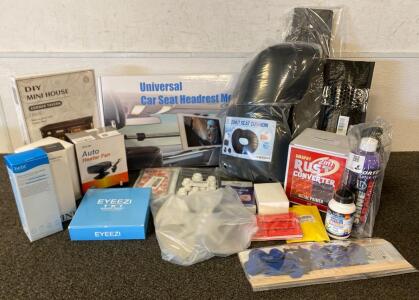 Universal Car Seat Headrest Mount, Donut Seat Cushion, Auto Heater Fan, Drawer Organizer, DIY Mini House And More