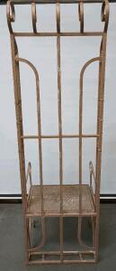 Vintage -Style Metal Folding Hall Tree, L=22" W=20" H=73 1/4"