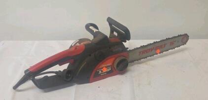 Troy-Bilt 16" Electric Chainsaw 3.0 HP Corded, Tool-Less Tension, Auto Oiler