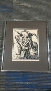 Limited Edition Woodcut "The Fool" by Heinrich Vogtherr the Younger, Edition 215/250 12.25"x14"