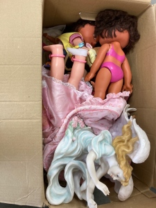 Box Of Dolls And Other Items