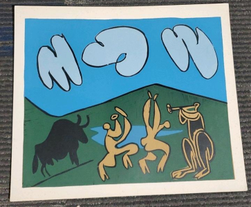 Print of Pablo Picasso's "Bacchanal with a Black Bull"