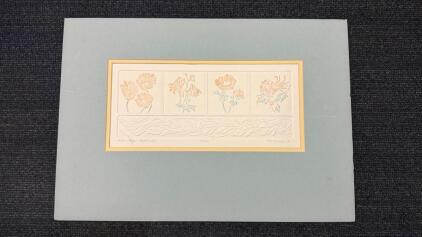 " Untitled" Print By Nora K. Fischer, 1986, Limited Edition 120/200 20&rdquo;x14&rdquo;