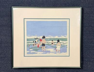 Framed Art Print "Beach Memories" by Dorothy Bartholomew, 18&rdquo;x16&rdquo;