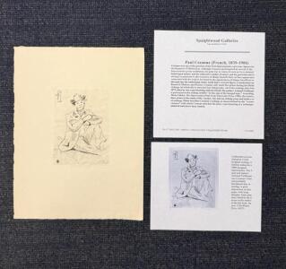 Paul Cezanne Etching "Portrait Of Guillaumin With A Hanged Man" 9 3/4&rdquo;x13&rdquo;