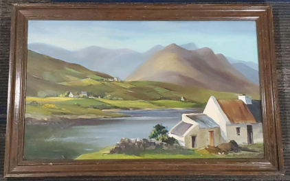 Gillian Sybil Icke Oil Painting, Framed, Signed, Ritchie Hendriks Gallery 19"x29"
