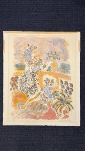 " Young Girls On A Balcony" by Constantin Terechkovitch, 174/200 18&rdquo;x22&rdquo;