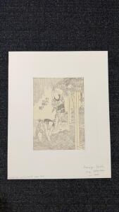 Hokusai Art Print Kampyo Hooshi, circa 1820s, Woodblock Print 4 3/4&rdquo;x 6 3/4&rdquo;