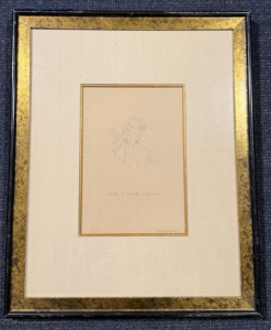 Original Pencil Sketch of Charles Dickens by Lionel Percy Smythe 7 1/4&rdquo;x5 1/8&rdquo;