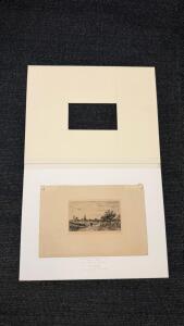 Maxime Lalanne Etching "Retour au G&icirc;te", Proof Before Letters 10&rdquo;x7&rdquo;