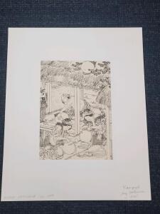 " Kizami No Fuji" by Hokusai, 1820s, Signed, Woodblock Art 10 x 15 in