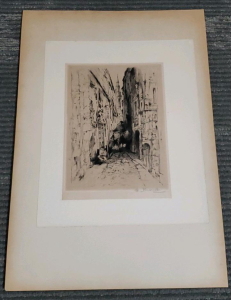 Antique Signed Auguste Brouet Engraving, Serial 29149366, Early 20th Century 12"x18"