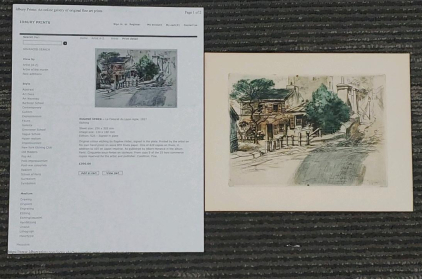 Eugene Veder Etching "La Cabaret du Lapin Agile," 1927, Signed, Edition 525