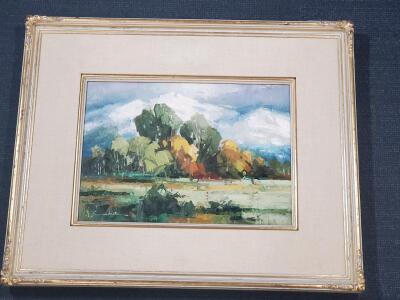 Early Snow Oil Painting by Marla Edmiston, 1992, Signed 22.25"x18.25"