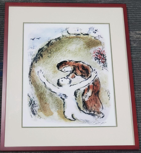 "The Soul of Elpenor" (L'&acirc;me d'Elpenor) by Marc Chagall from his Odyssey suite. Lithograph, Certificate of Authenticity, Signed 16.5"x20.5"